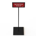 Powder Coated Metal Sign Display Stand With Advertisement Board