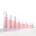 30ml 20ml 15ml Pink Cosmetic Glass Bottle Set Glass Dropper Bottle