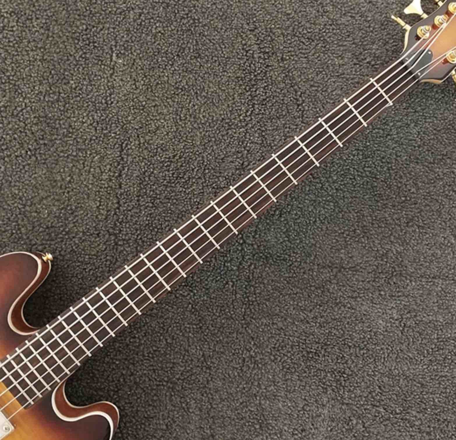 5 Strings Bass Guitar CS Color Electric Guitar,Flamed Top Natural Color Back Hollow Body Golden Hardware Free Shipping