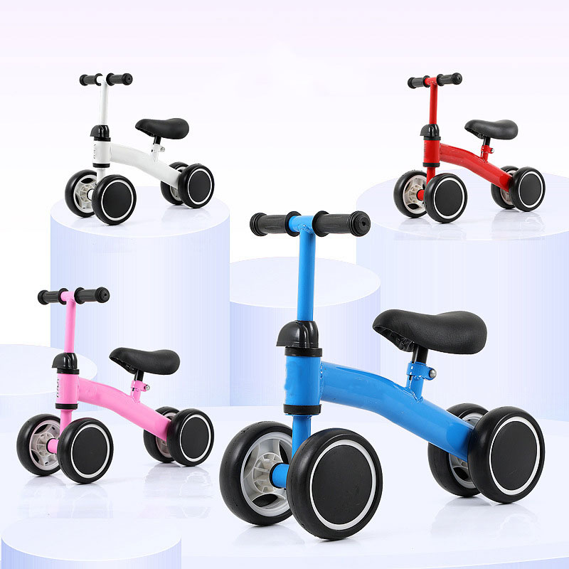 Four-Wheel Balance Bike Scooter for Young Children Easy to Learn Walking NO Footrest