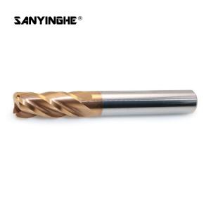 Quality HRC65 Corner Radius Milling Cutter Burr Metric End Mill For Cutting Stainless Steel wholesale