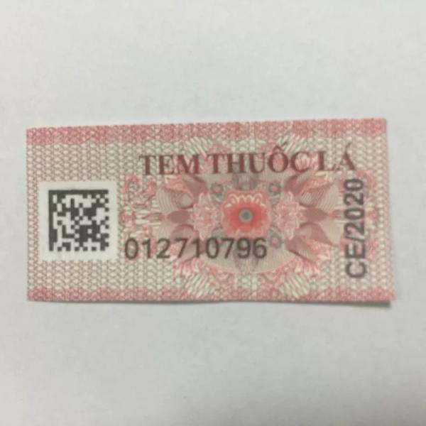 Serial Number Duty Excise Stamp Color Change Holographic Cigarette Packaging