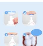 Safety Odorless Flower Stamp Hand Soap Dispenser Pump 200ml PETG
