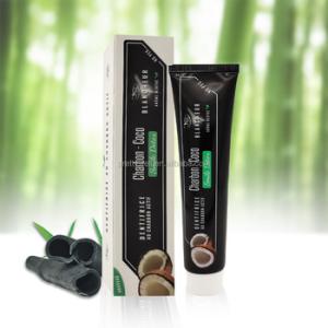 Quality OEM Black Vegan Organic Activated Charcoal Toothpaste Gentle Peppermint Flavor wholesale