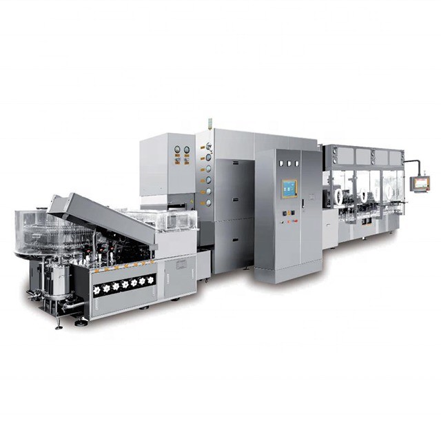 Vial Filling And Sealing Mahcine For 2-30ml Vials Bottles Pharma Filling, With Rotary Washing Machine And Plunger Pump