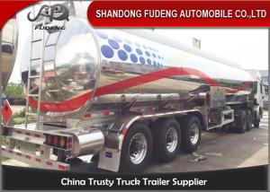 Quality 45CBM Stainless Steel Tanker Trailers , Water Tanker Truck 28 Ton Landing Gear wholesale