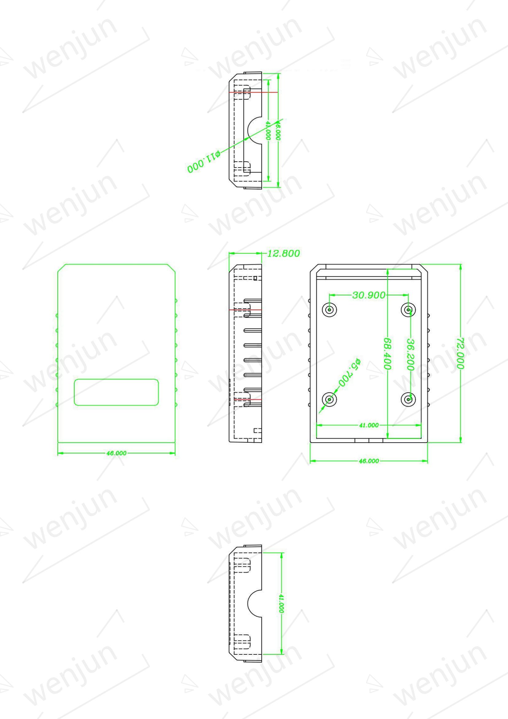 Gold Plated ABS OBD2 Cable Adapter , 16 Pin Car Connection Female Adapter