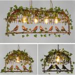 Creative Vintage Plant Pendant Lights Bird Cage Industrial Pendant Lamp(WH-VP