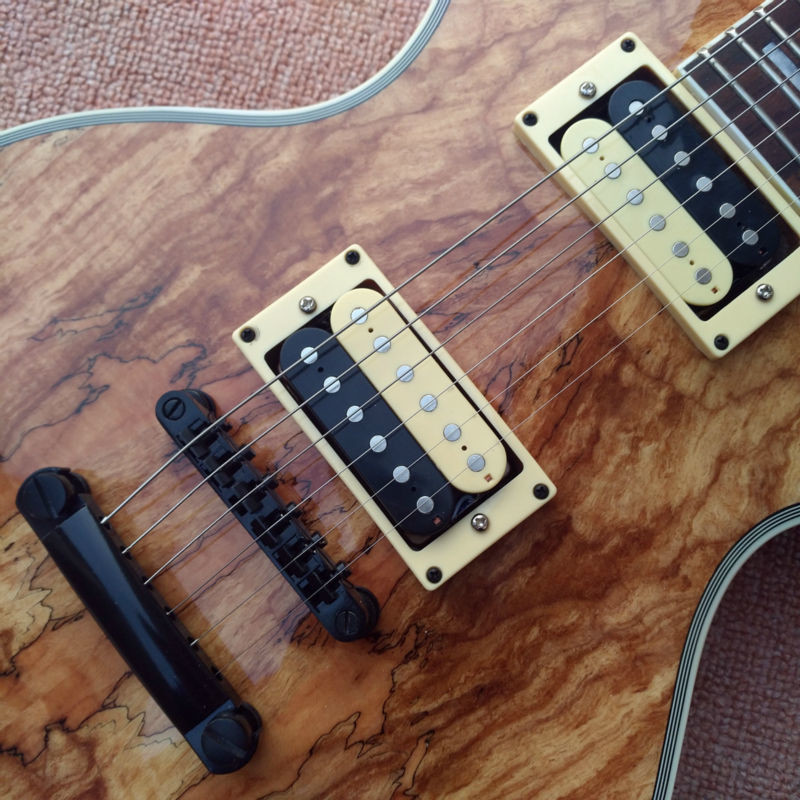 Custom Shop Wooden Solid spalted tree wood Electric Guitar Top Musical instruments