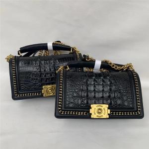 Quality Authentic Crocodile Skin Women Gold Chain Purse Genuine Alligator Leather Lady Small Handbag Female Cross Shoulder Bag wholesale