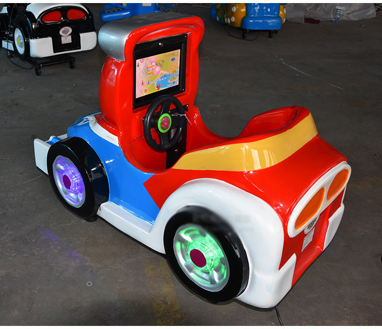High Workmanship Glass Fiber Kiddie Coin Operated MINI F1 Ride With MP4 Display