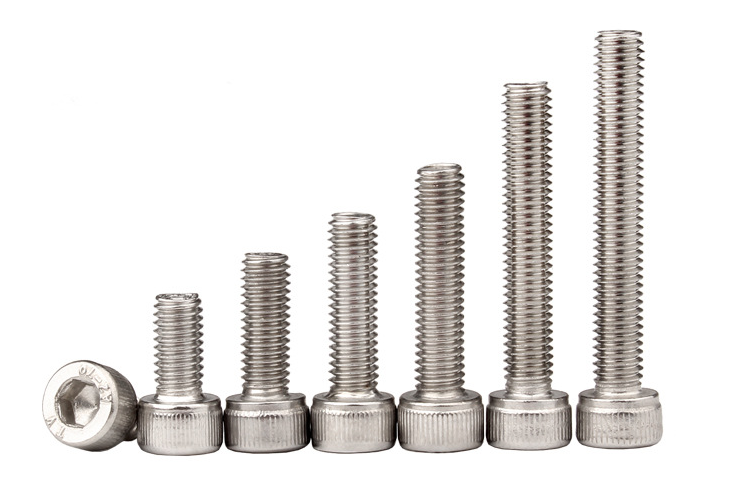 M1.6 M2 M2.5 M3 M4 M5 M6 M8 M10 M12 M14 M16 M20 Stainless Steel Hex Socket Screw with Knurled Cylindrical Head DIN 912