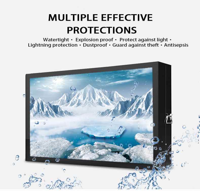 75 Inch Waterproof Lcd Digital Signage Outdoor Wall Mounted