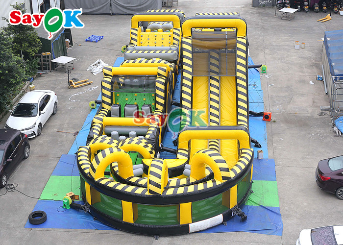 Outdoor Funny Inflatable Obstacle Course Digital Pringting Blow Up Obstacles Games