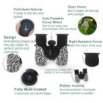 Zebra Children 8x21 Shockproof Binoculars 6X21 10X22 Telescope For Children