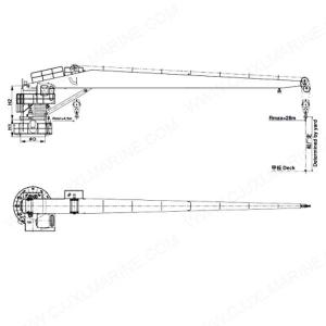 Quality Cylinder Luffing Hydraulic Cargo Crane wholesale