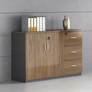 Quality Antique Brown Wood File Cabinet 16mm Thickness With Storage Shelves wholesale