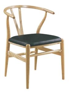 Quality European style elegant Y back aluminium or solid wood chair with black cover wholesale