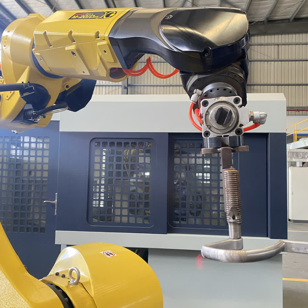 Automatic Grinding And Polishing Robot Cell For Metal Deburring Cost Effective Industrial Automation Solution