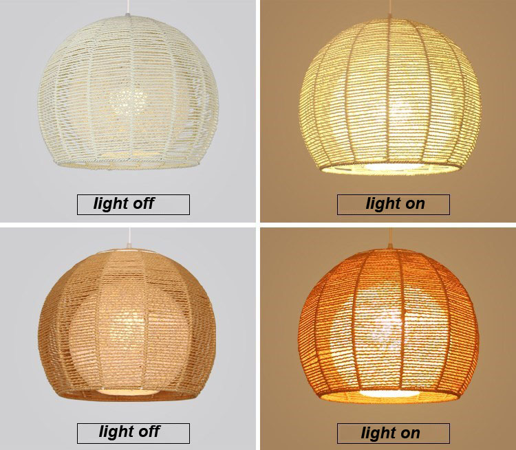 Handmade Modern Art Pendant Lights Bamboo Lamp Restaurant Hotel Rattan Chandelier Rattan Pendant Light