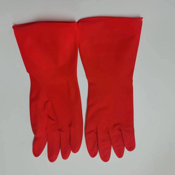 Thickening Latex Red Gloves Oil Resistance Unflocked Lining Latex Free