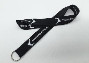 Quality popular Personalized logo silk screen neck lanyard with split ring wholesale
