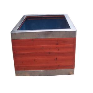Quality Antique decorative wood grain metal flower planter giant tree planter pot wholesale