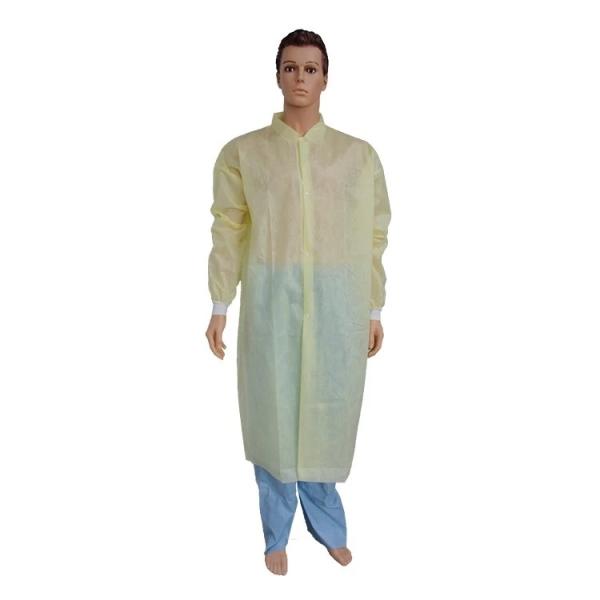 Cheap FDA Protective Yellow Disposable Alkali Proof Dental Lab Jackets for sale