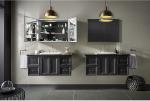 Double Door Aluminum Storage Cabinet / Aluminium Vanity Cabinet Sleek Mirrored