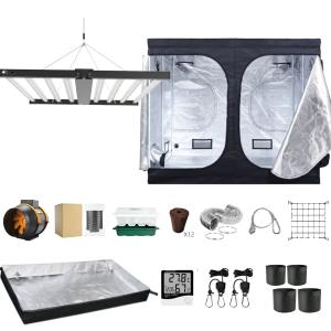 Quality Oxford Fabric Waterproof 600d Mylar Grow Tent Complete Kit 240x240x200cm wholesale