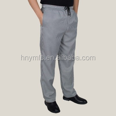 Back And White Trousers Modern Fit Unisex Twill Checks Chef Works Pants