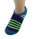 Custom logo, desig nylon striped design yoga gel ankle socks with grip sole