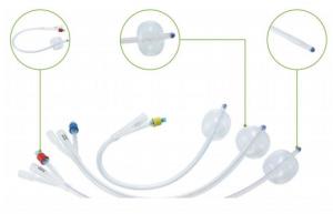 Quality 100% Pure Silicone 22 Fr 3 Way Catheter 2 Way Foley Catheter With 30ml Balloon wholesale