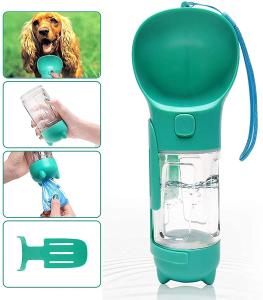 Quality Walking 2 In 1 Dog Water Bottle with Poop Bag and Scoop BPA Free Pet Drinking Bowl wholesale