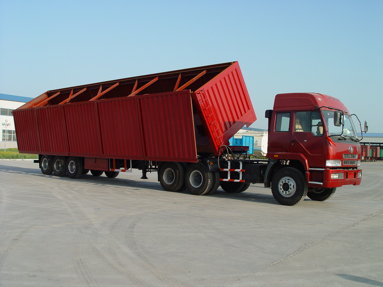 12000X2500X1500mm Tri-Axles Tipper/Side Dump Semi Trailer with HYVA Hydraulic Cylinder