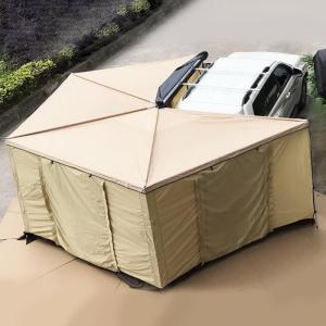 Quality 420D Car Roof Tent 4x4 Retractable Sunproof Waterproof 270 Degree Awning Family Tent With Cloth Room wholesale