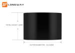 Black PP Plastic Cosmetic Bottle Cap With Inside Plug Wear Resistance