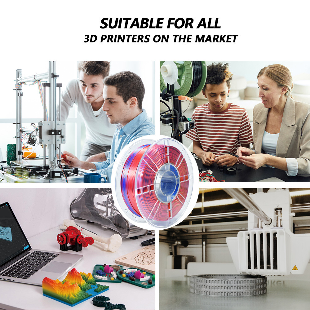 Iboss Silk Red+Blue+Yellow Toughness Enhanced PLA High Quality 3D Printer Filament