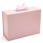 Custom Color Magnetic Flip Folding Cardboard Gift Box for Ribbon Handle Handbag