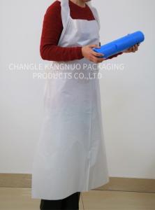 Quality White Disposable Plastic Aprons On A Roll , Waterproof Hygiene Surgical Apron wholesale
