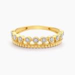 925 Sterling Silver CLASSIC Style Wholesales Stackable Women's Ring With Gold