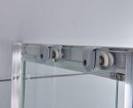 Chrome Aluminum Corner Entry Shower Enclosure Clear Glass 5mm