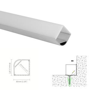 Quality 6063 T5 Corner Aluminum Profile 20mm LED For House k39 wholesale