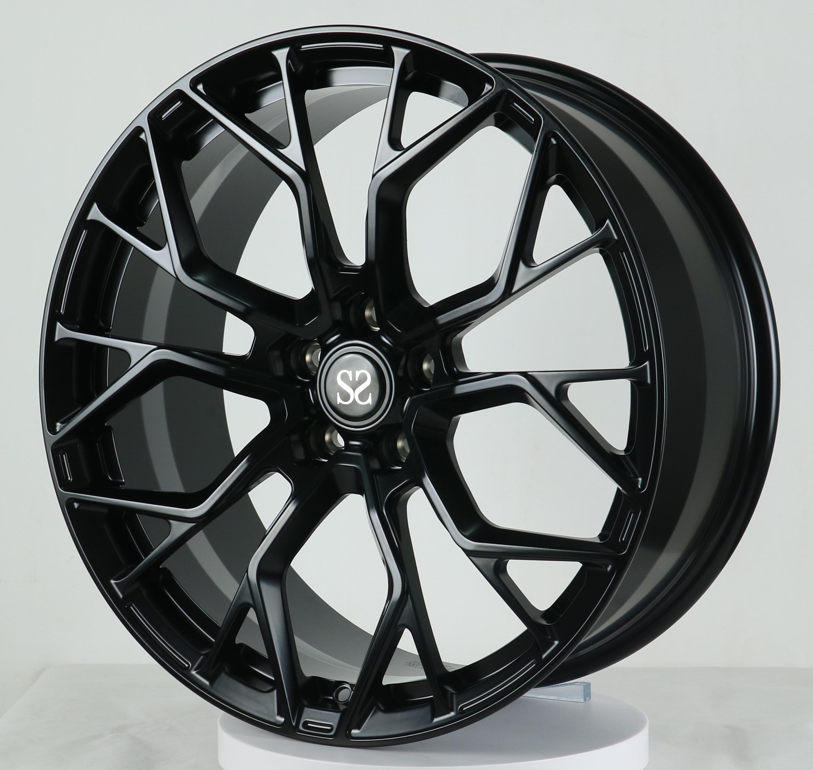 matte black monoblock forged alloy car wheels for McLaren rs6