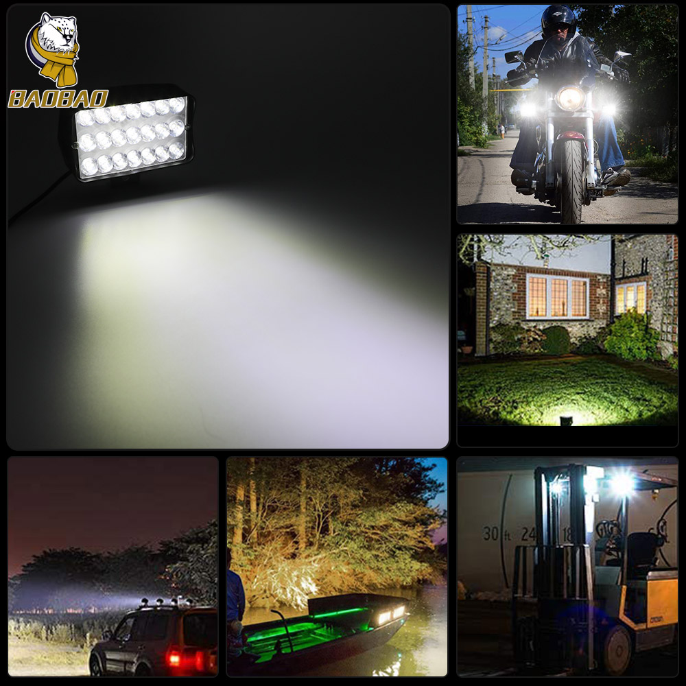 21 Beam White Plastic 3500LM 80V Motorcycle LED Headlight Accessories