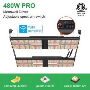 Quality 480W Red IR UV Vertical Indoor Plant Grow Light LM301H Quantum Board wholesale