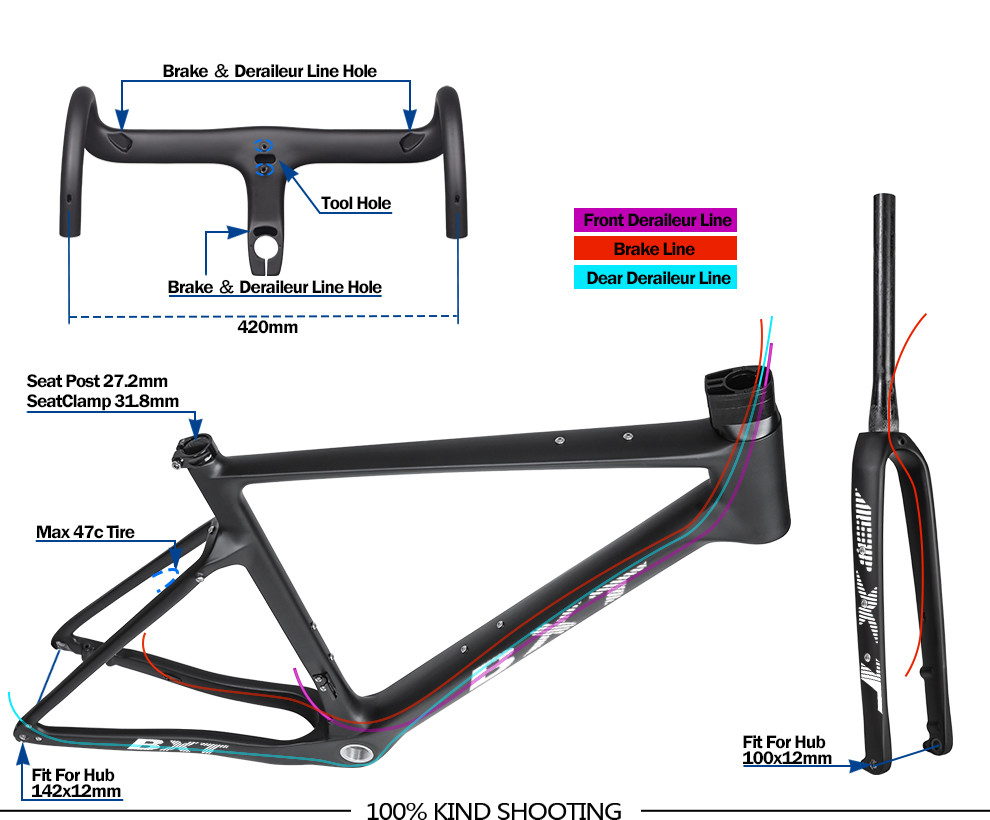 700C Carbon Gravel Bike Disc Brake Full Cable Hidden Road Bike Shimano Group Set