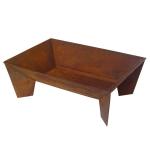 Outdoor Camping Wood Burning Rust Corten Steel Geometric Fire Pit Brazier