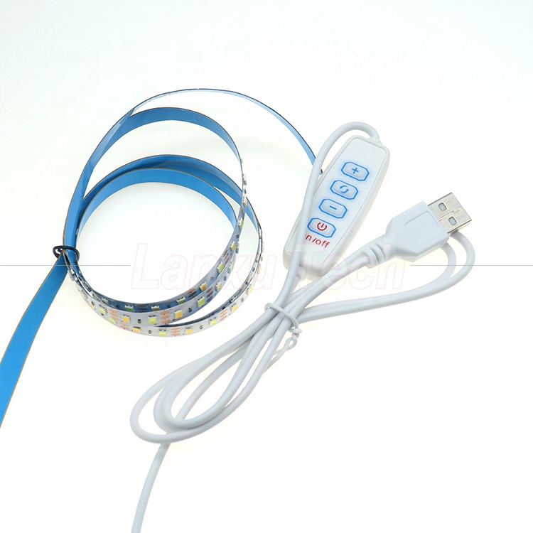 5V Output Stepless Dimming ON OFF Switch USB Dimmer Cable for LED Light Strip Lamp