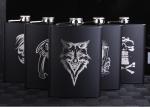 High End Kitchen Household Items Matte Black Hip Flask Spray Paint 8 Oz
